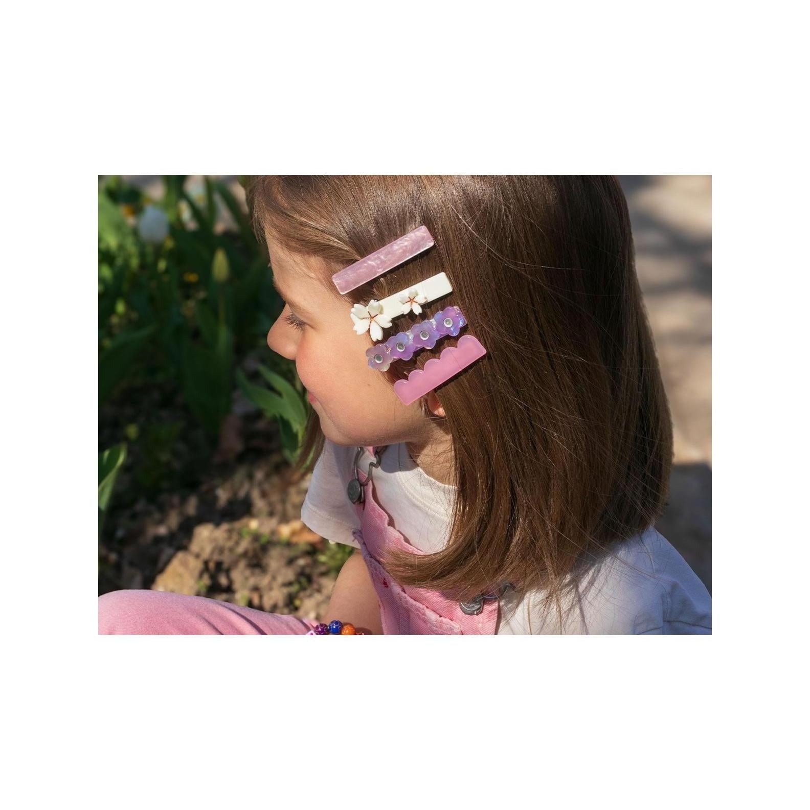Hair Barrette - Fuchsia Star