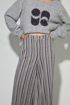 Pantalon Charlie Rayures Silver Fabriqué En Italie