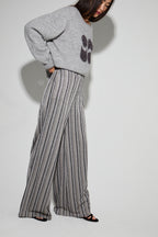 Pantalon Charlie Rayures Silver Fabriqué En Italie