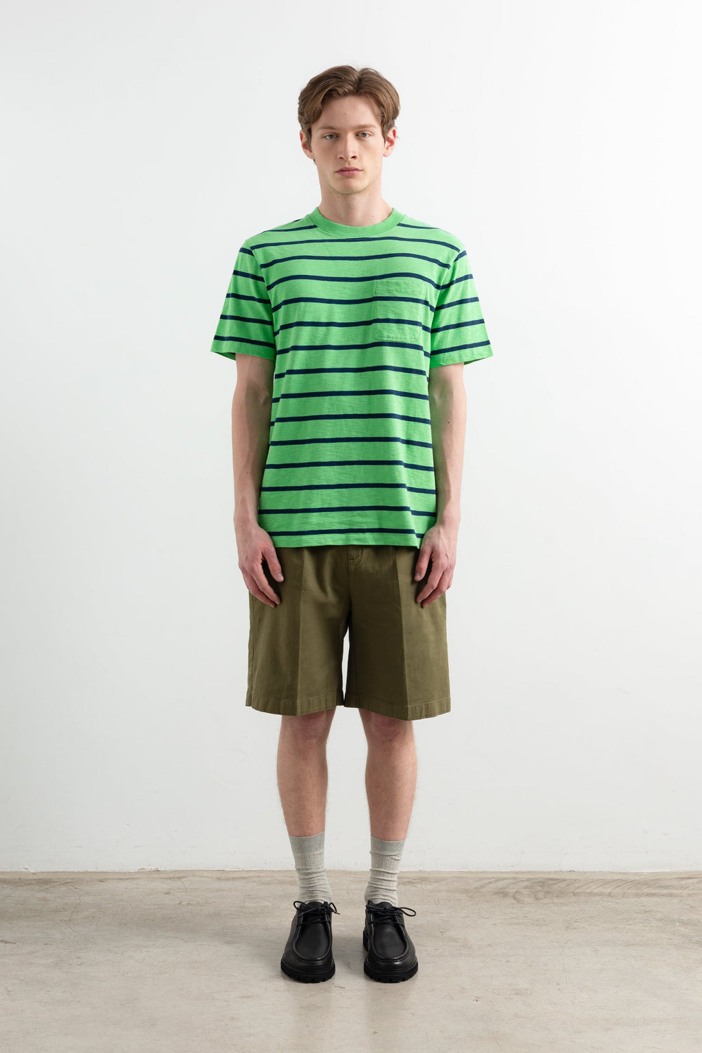 T-Shirt Flame Stripes Green