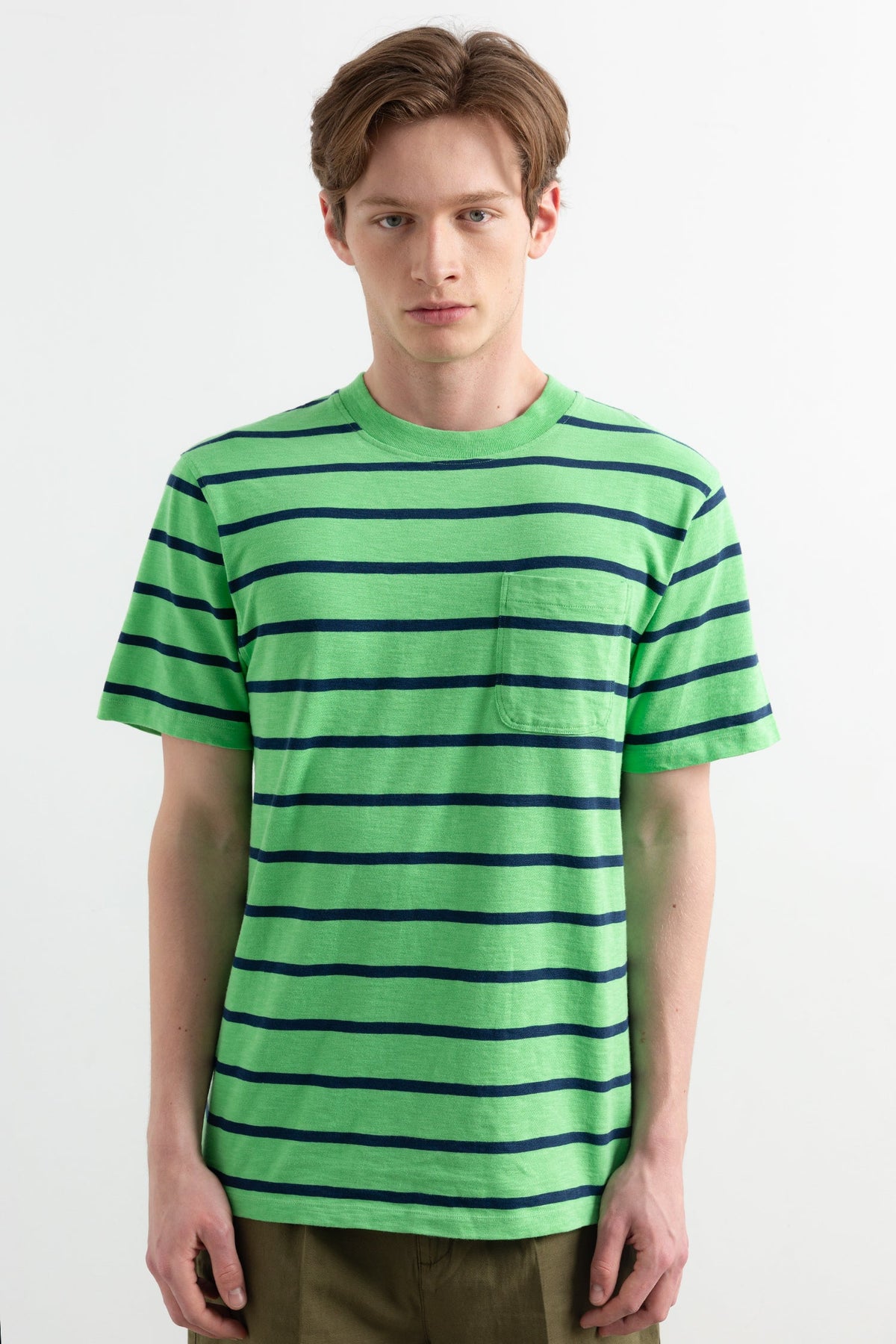 T-Shirt Flame Stripes Green
