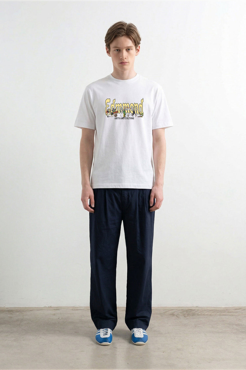 Domino-T-shirt i hvid