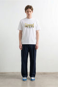 Domino-T-shirt i hvid