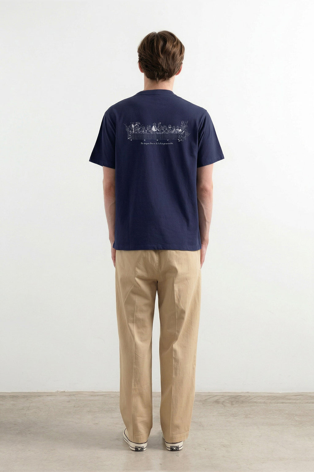 Festsal-T-shirt i marineblå