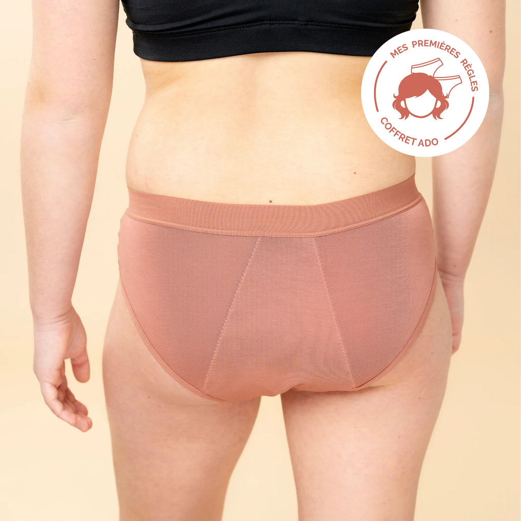 Volga: Mi primer período - Bragas menstruales de flujo medio - 3XS a XL