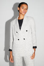 Blazer Ema Laine Granito Fabriqué En Italie - Gris