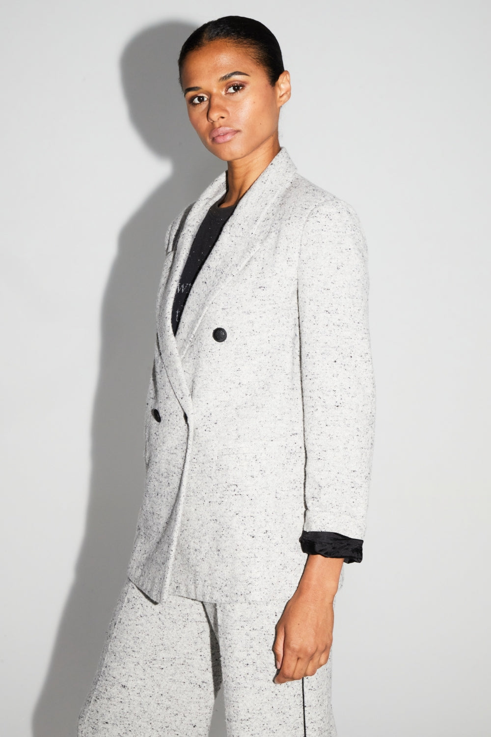 Blazer Ema Laine Granito Fabriqué En Italie - Gris