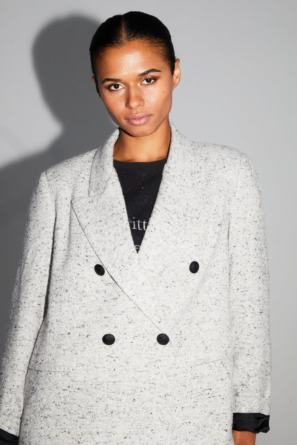 Blazer Ema Laine Granito Fabriqué En Italie - Gris
