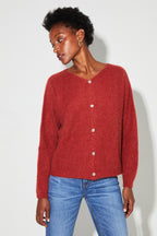 Cárdigan Angelo Baby Alpaca Paprika Hecho En Italia