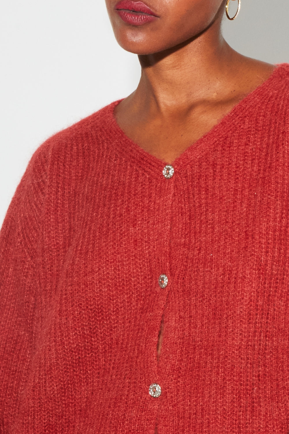 Cárdigan Angelo Baby Alpaca Paprika Hecho En Italia