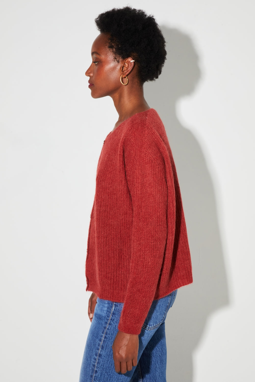 Cárdigan Angelo Baby Alpaca Paprika Hecho En Italia