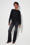 Sweter Romy Baby Alpaga Black Wyprodukowany We Włoszech - Czarny