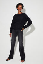 Sweter Romy Baby Alpaga Black Wyprodukowany We Włoszech - Czarny