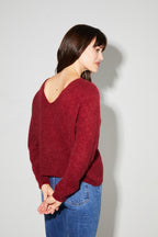 Romy Baby Alpaca Burgundy Knit Made In Italy