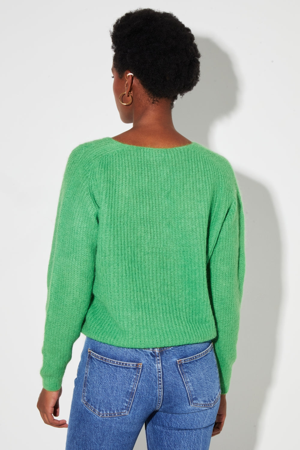 Maille Romy Baby Alpaga Green Fabriquée En Italie