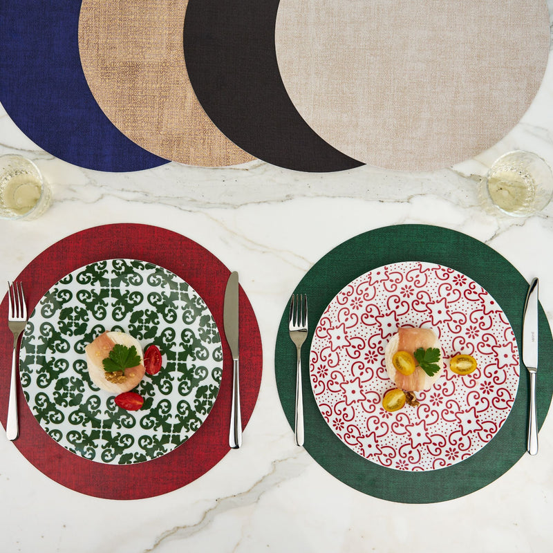 Set De Table Rond Réversible "Fabric"