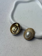 Pendientes Vintage - Ovalados Perlados Pavé