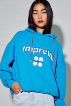 Sweatshirt Kira Collège Electric Blue, Fabriqué Au Portugal - Bleu