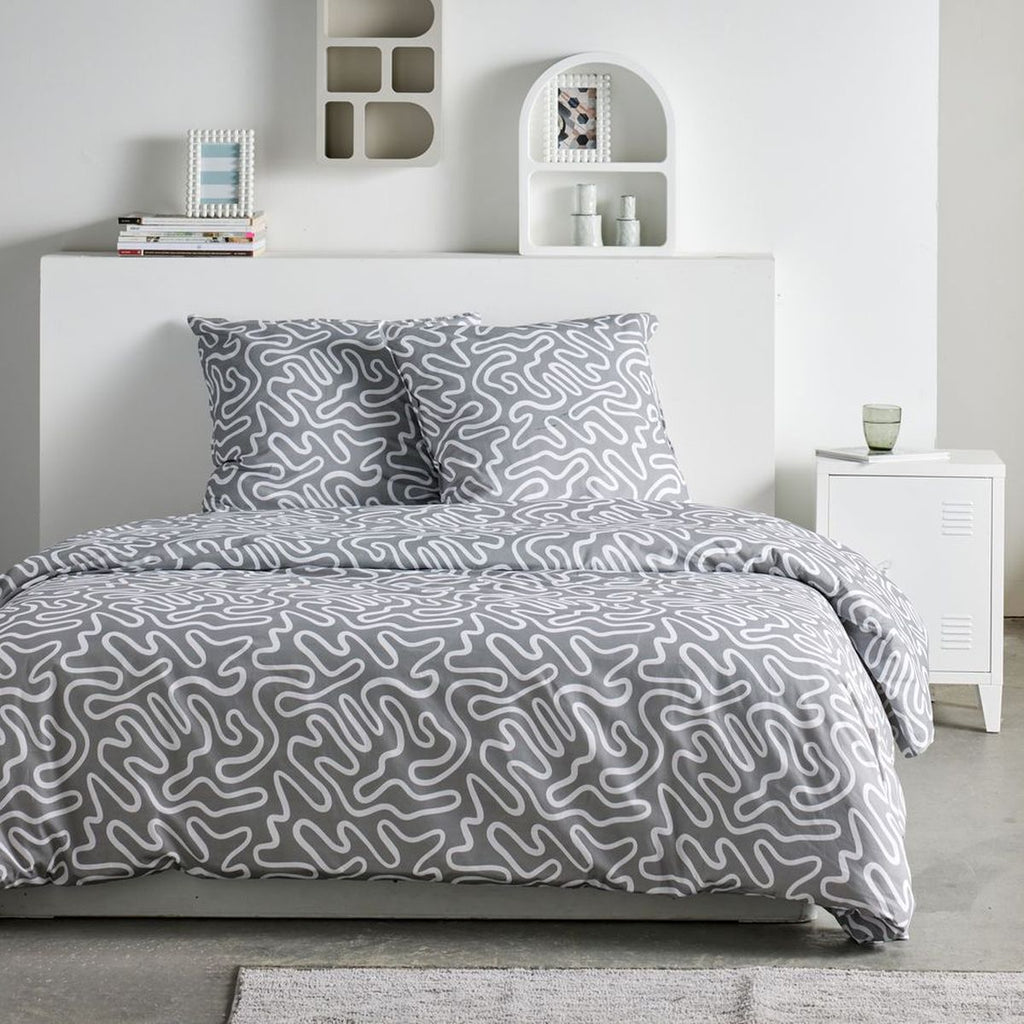 Sunshine - Parure De Lit Motif 19.15 - Gris
