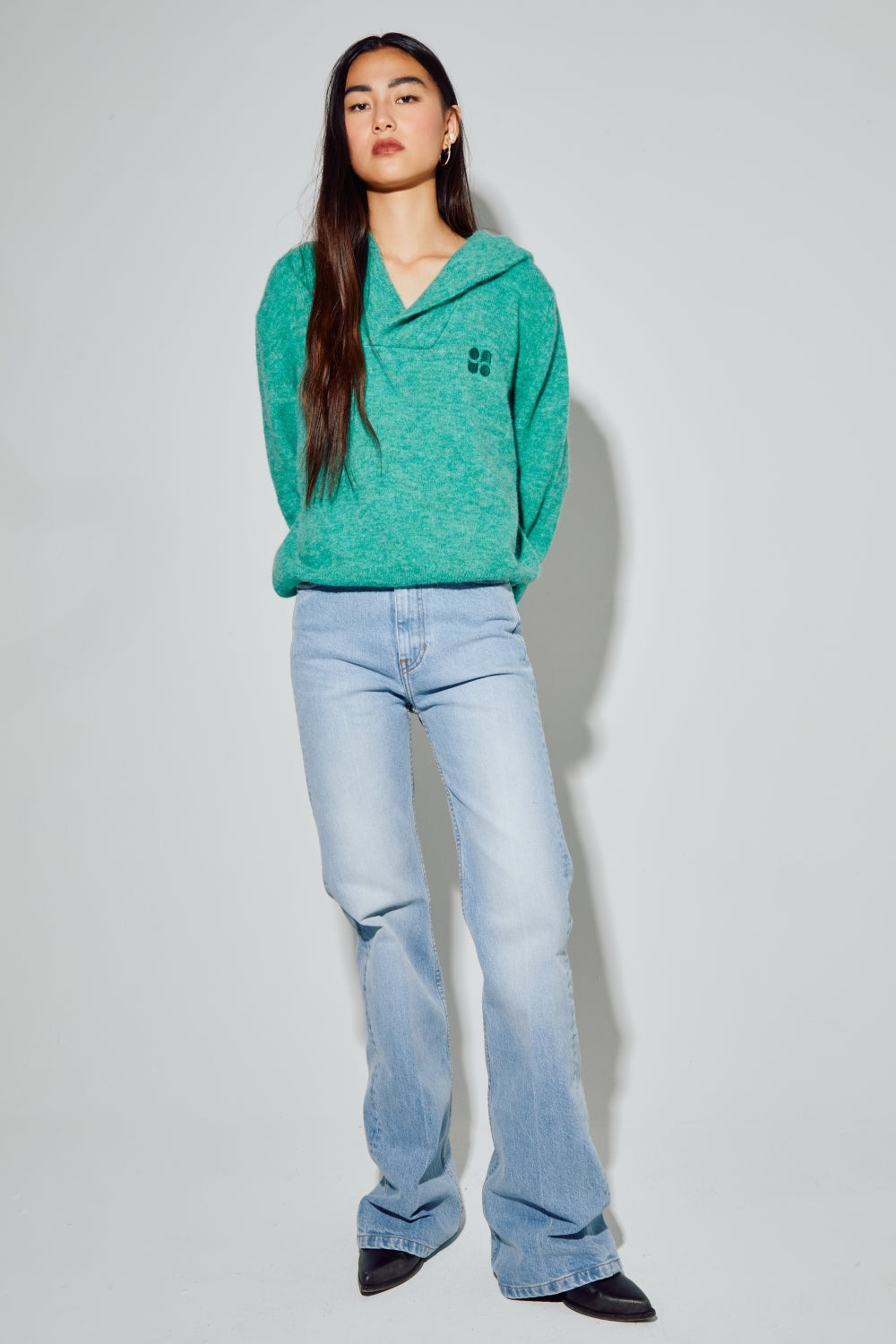 Sweatshirt NoAlpaga Green Fabriqué En Italie - Vert
