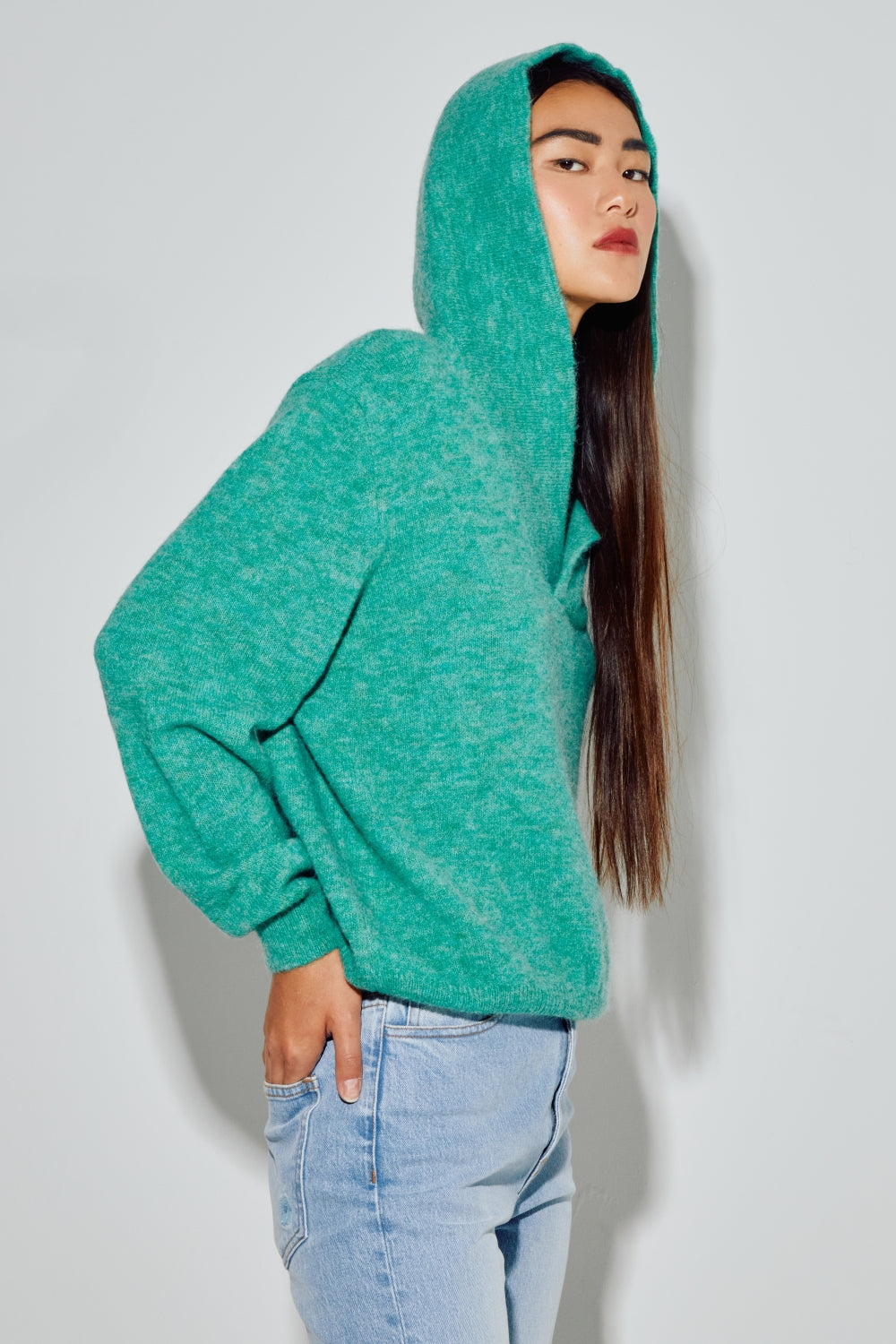 Sweatshirt NoAlpaga Green Fabriqué En Italie - Vert