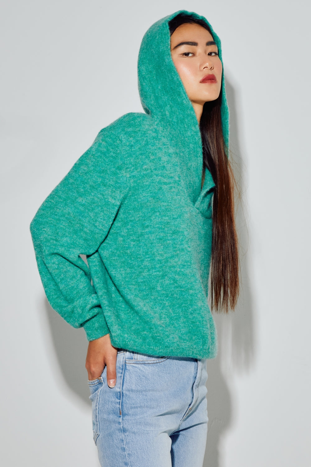 Sweatshirt NoAlpaga Green Fabriqué En Italie - Vert