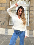 Cárdigan con lazo Helena beige