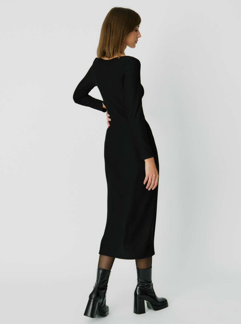 Vestido largo negro de ensueño