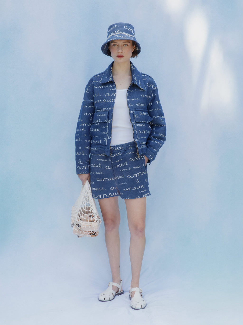 Shorts vaqueros de jacquard Amour