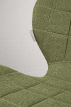 Omg - Juego de 2 sillas de comedor - Tela - Verde