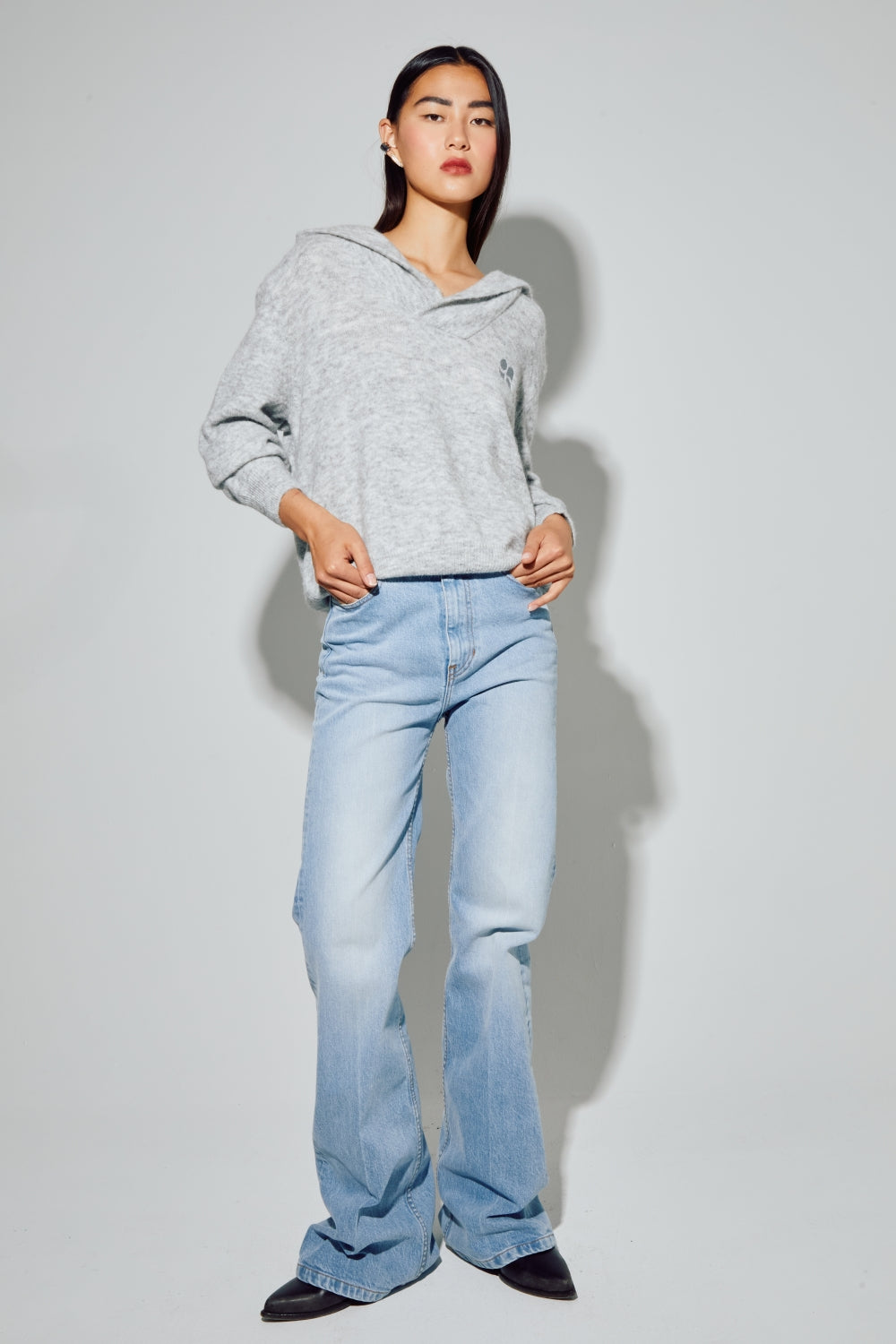 Sudadera Nola Alpaca Gris Made In Italy