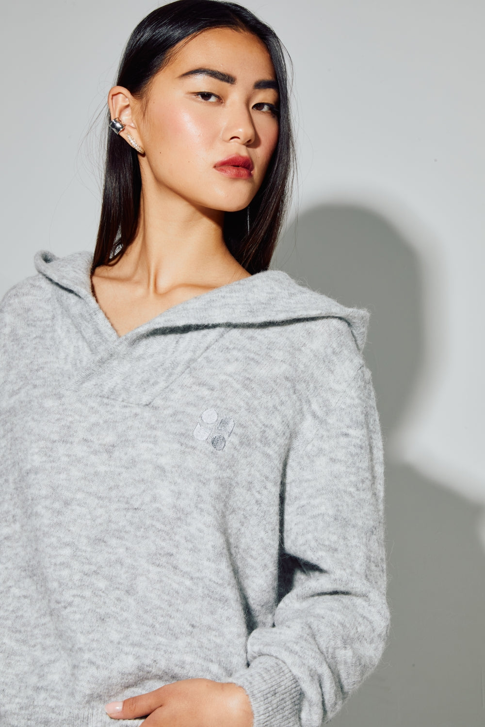 Sudadera Nola Alpaca Gris Made In Italy