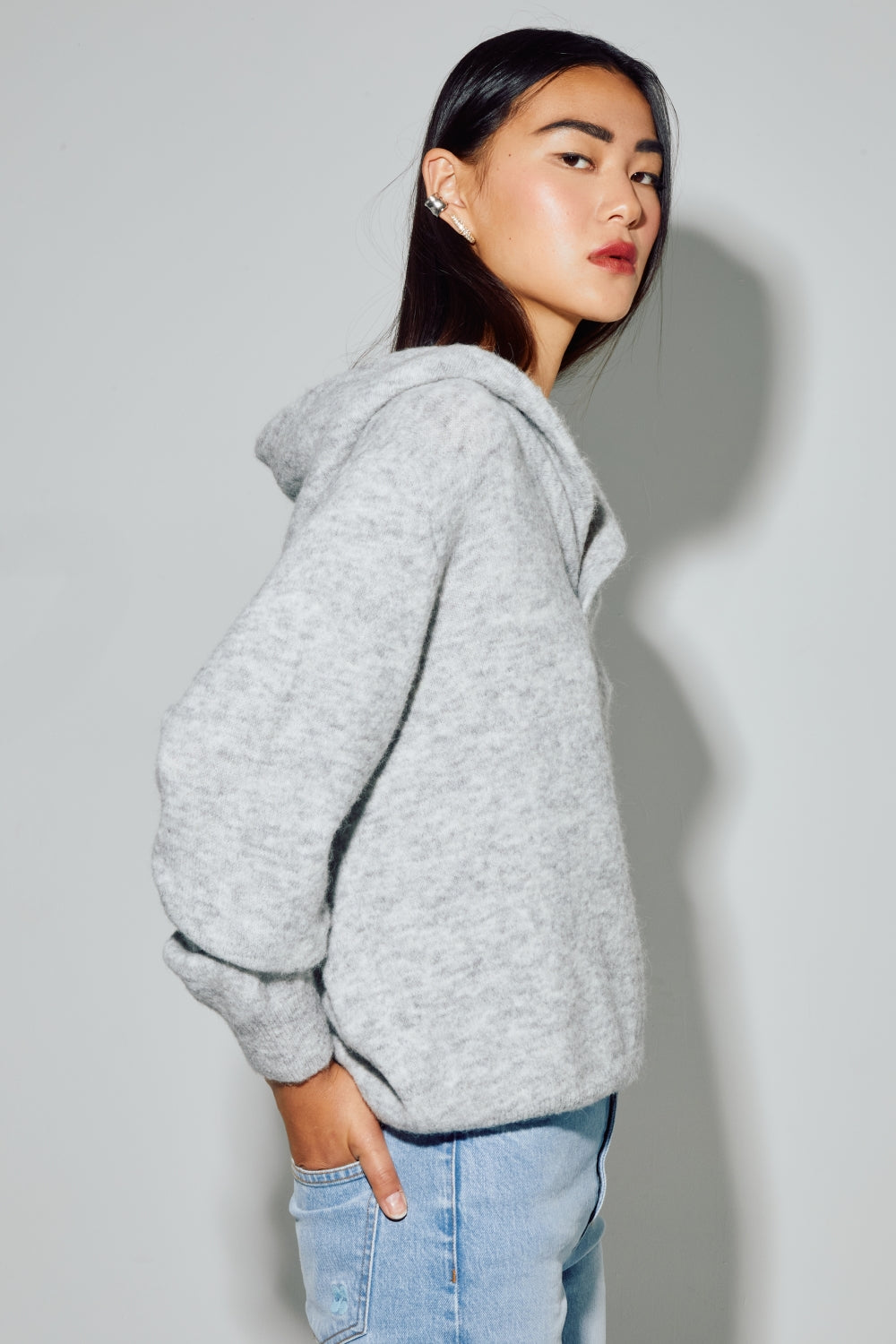 Sudadera Nola Alpaca Gris Made In Italy
