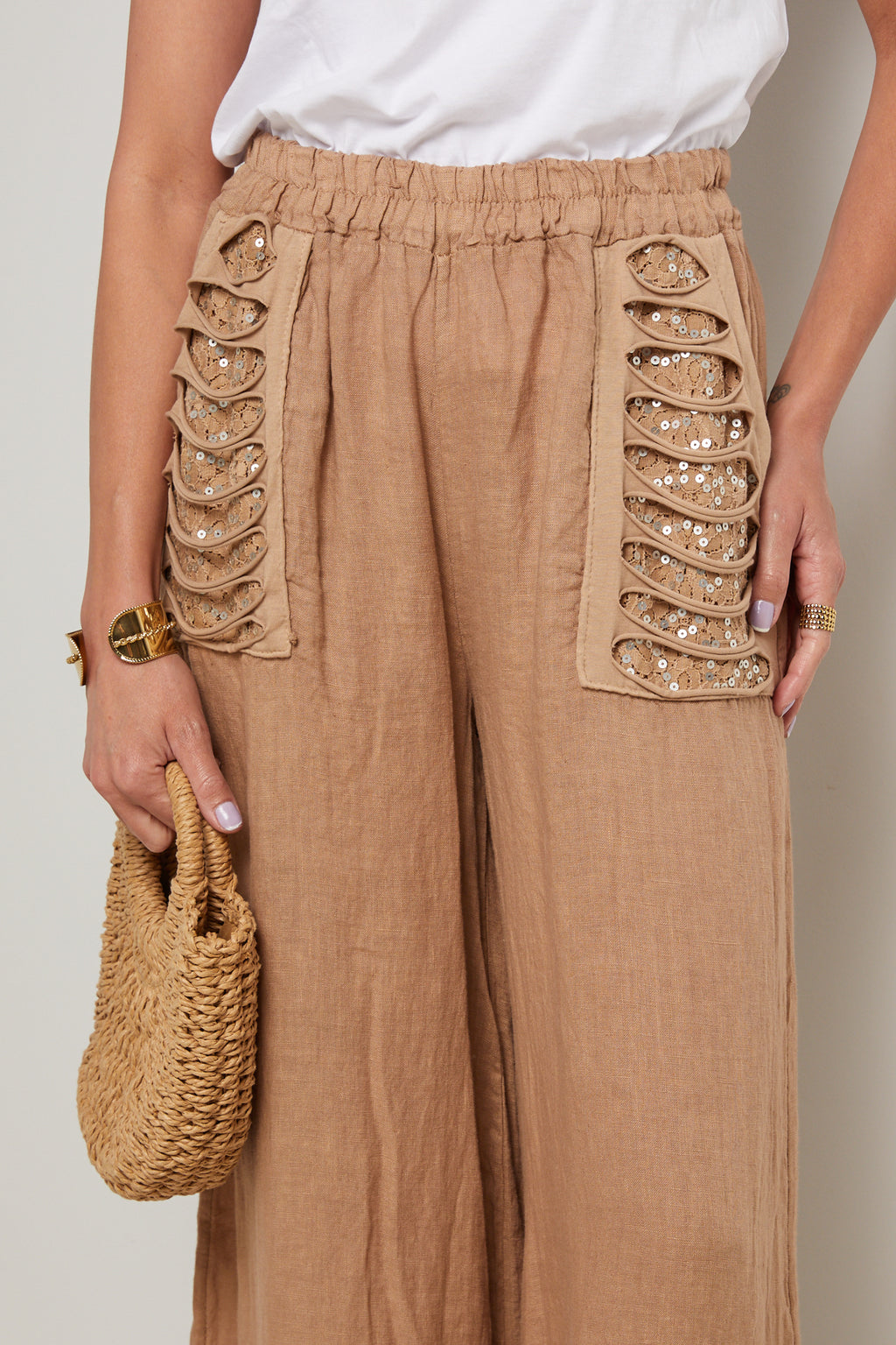 Trousers - Camel - Women