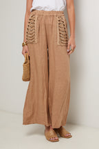 Trousers - Camel - Women