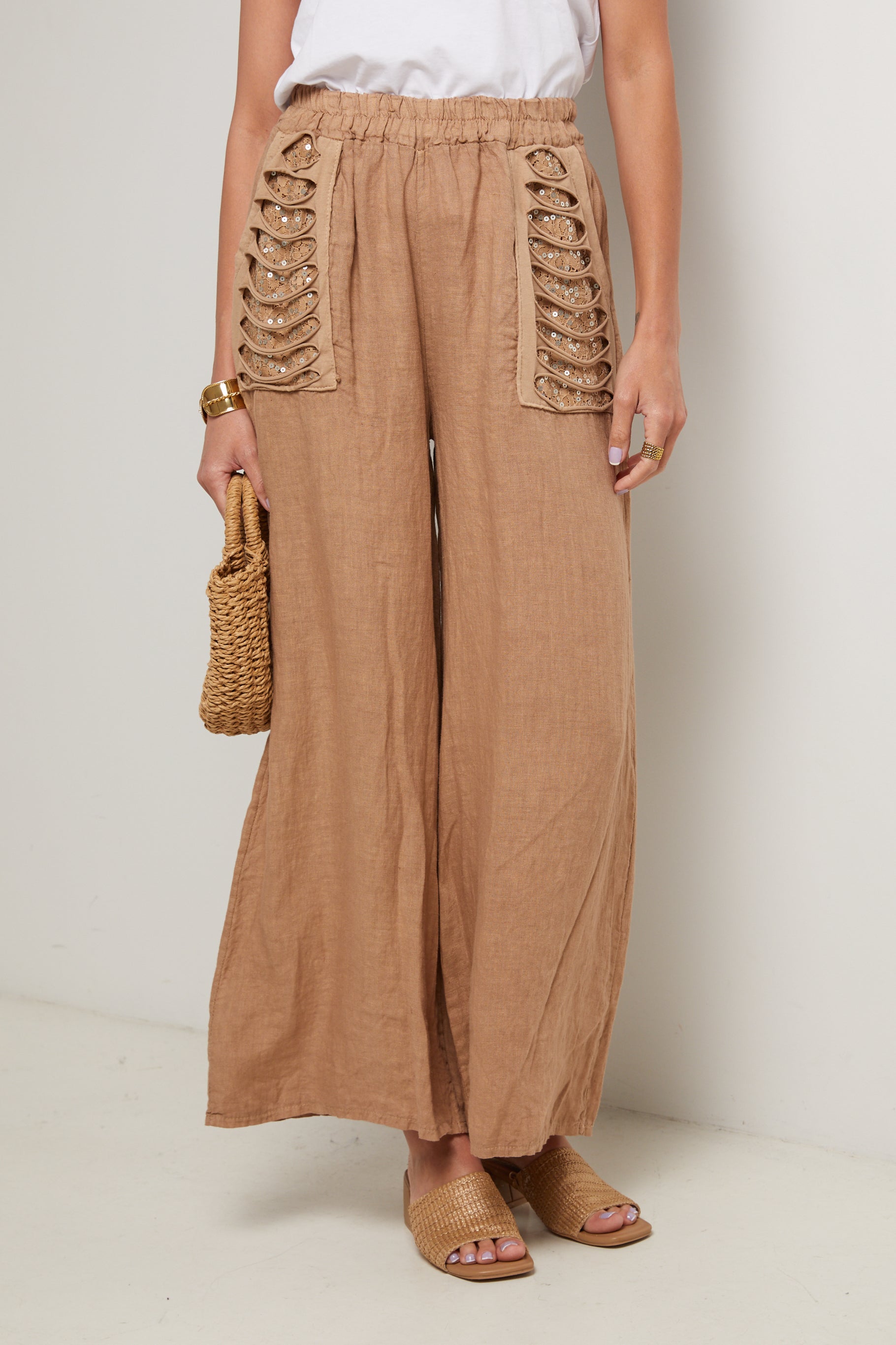 Trousers - Camel - Women