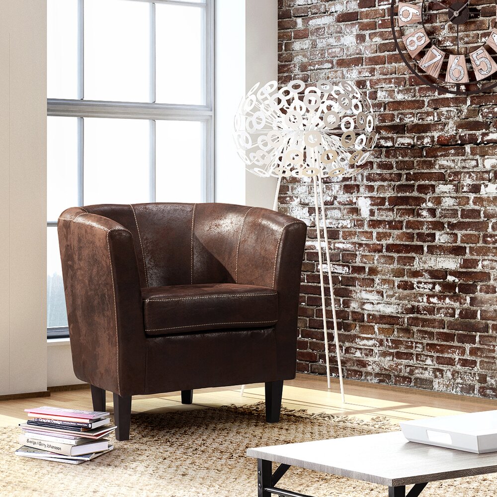 Newport - Fabric Convertible Armchair - Brown
