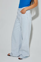 The Swiggy Palazzo Acid Blue Denim Made In Portugal