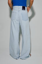 The Swiggy Palazzo Acid Blue Denim Made In Portugal