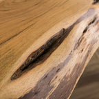 Stacy - Table À Manger En Acacia Et Métal - Marron