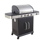 Fidgi - Barbecue Au Gaz 4 Brûleurs Et Plancha - Noir