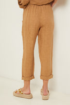 Pantalon - Camel - Femme