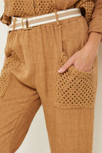 Pantalon - Camel - Femme