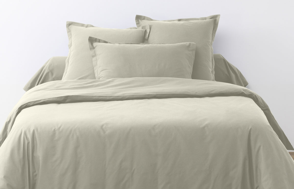 Essentiel - Parure De Lit Complète - 100% Coton - Grège