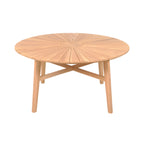 Round Teak Garden Table - Natural