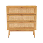 Lounea - 3 Drawer Chest With Canework - Natural