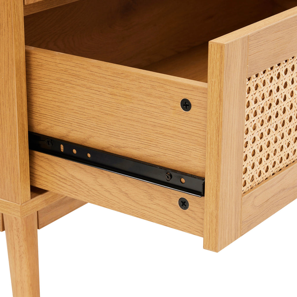 Lounea - 3 Drawer Chest With Canework - Natural