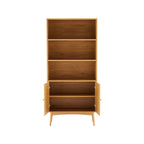 Lounea - 2 Door Bookcase With Canework - Natural