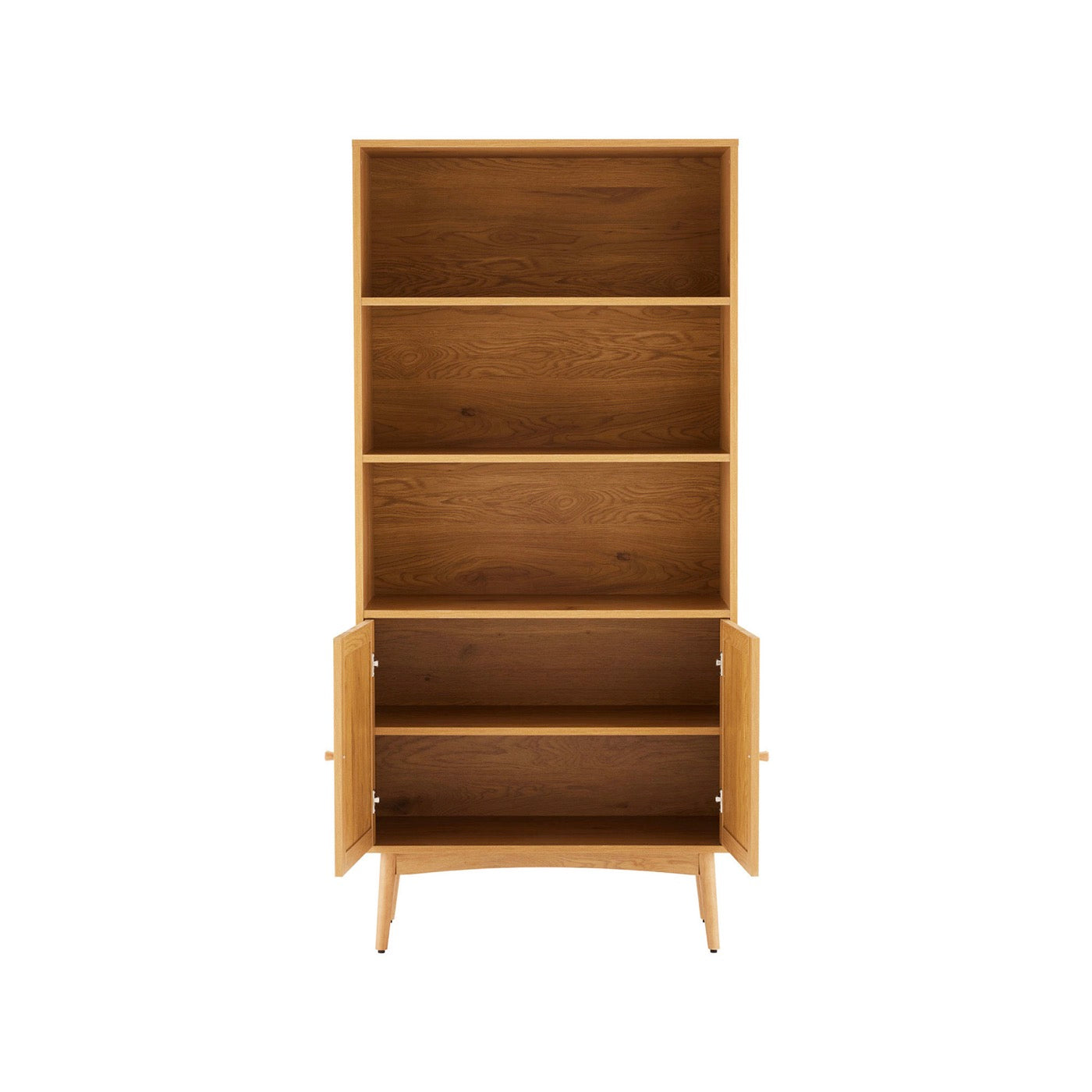 Lounea - 2 Door Bookcase With Canework - Natural