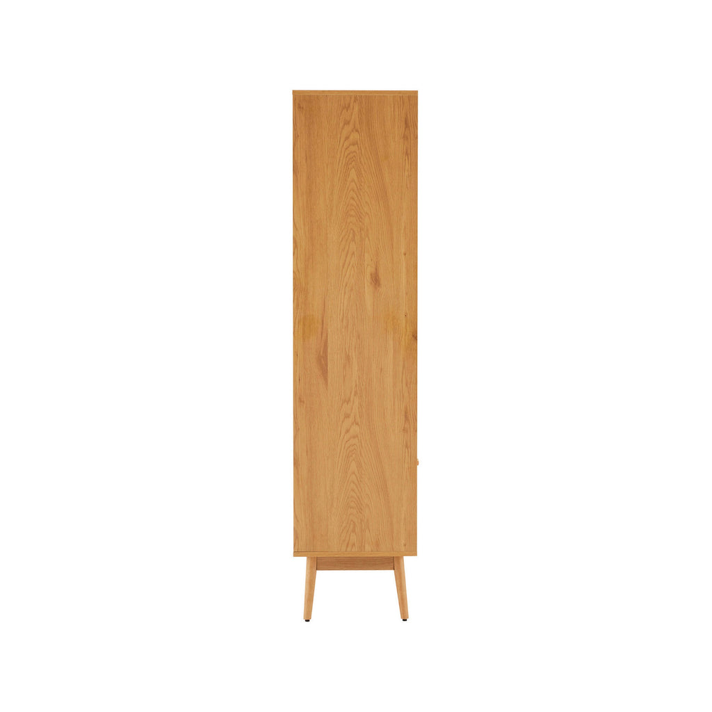 Lounea - 2 Door Bookcase With Canework - Natural
